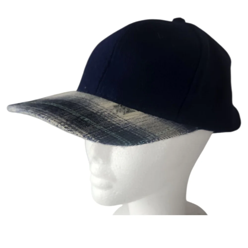 Vintage Aztec Navy Blue Adjustable Strapback Hat Cap Flat Bill One Size Men